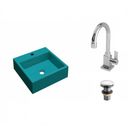 Ver imagem 2 de Kit Cuba Q355 Torneira Luxo 1195 Válvula Click 1 Polegada G Compace