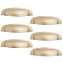 Ver imagem 1 de Conjunto 6 Puxadores 2773 Quebec Concha Dourado para Móveis Armários Gavetas Torralba
