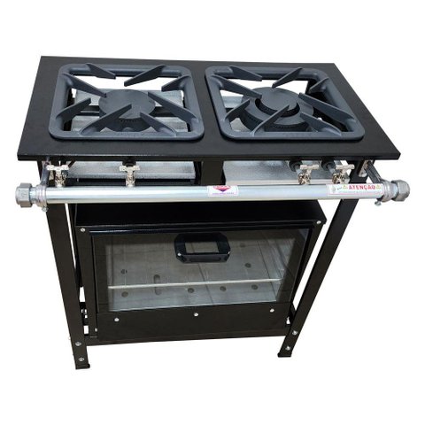Fogão 2 Bocas Cefaz com Forno Linha Diamond Baixa Pressão CFZD-006