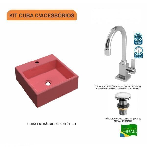 Kit Cuba Q355 Torneira Luxo 1195 Válvula Click 1 Polegada G Compace - 3