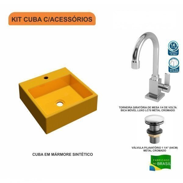 Kit Cuba Q355 Torneira Luxo 1195 Válvula Click 1 1/2 Polegada Compace - 3