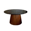 Ver imagem 1 de Mesa Cone De Centro Oval 137X90cm Tampo Laca Preta Preto