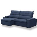 Ver mais imagens de Sofá Retrátil Reclinável para Sala 4 Lugares 270cm Niels F04 Veludo Azul - Lyam Decor