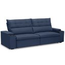 Ver imagem 6 de Sofá Retrátil Reclinável para Sala 4 Lugares 270cm Niels F04 Veludo Azul - Lyam Decor