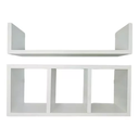 Ver imagem 1 de Nicho Prateleira 2 Peças para Decoração Banheiro Mdf Branco