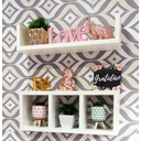 Ver imagem 4 de Nicho Prateleira 2 Peças para Decoração Banheiro Mdf Branco