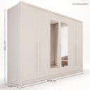 Ver imagem 4 de Guarda-Roupa Casal com Espelho 6 Portas e 6 Gavetas Multimóveis Crnvh-GRP140 Neve