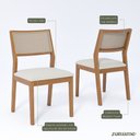 Ver imagem 2 de Conjunto 2 Cadeiras Oiti Natuame Madeira Linho Cru