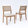Conjunto 2 Cadeiras Oiti Natuame Madeira Linho Cru - 1
