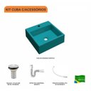 Ver imagem 3 de Kit Cuba Q355 Válvula 1 Polegada Sifão Pvc Flexível Compace