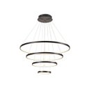 Ver imagem 3 de Lustre Pendente 4 Aros 20x40x60x80cm 125W 3000K Sindora:Dourado
