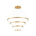 Ver imagem 1 de Lustre Pendente 4 Aros 20x40x60x80cm 125W 3000K Sindora:Dourado