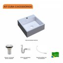 Ver imagem 3 de Kit Cuba Q355 Válvula 1 Polegada Sifão Pvc Flexível Compace