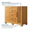 Ver imagem 6 de Cômoda 4 Gavetas e 1 Porta Sapateira Andiara Marrom/Cinamomo