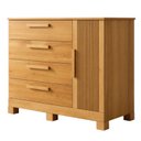 Ver imagem 2 de Cômoda 4 Gavetas e 1 Porta Sapateira Andiara Marrom/Cinamomo