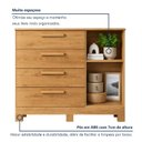 Ver imagem 4 de Cômoda 4 Gavetas e 1 Porta Sapateira Andiara Marrom/Cinamomo