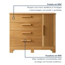 Ver imagem 7 de Cômoda 4 Gavetas e 1 Porta Sapateira Andiara Marrom/Cinamomo