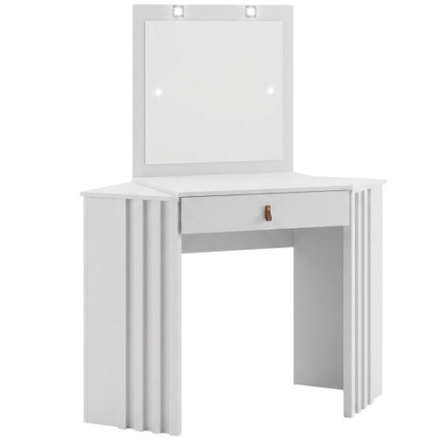 Penteadeira Camarim com Espelho e LED 1 Gaveta Glow A04 Branco - Lyam Decor