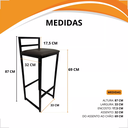 Ver imagem 3 de Kit 2 Banquetas Quadrada Bistro Industrial Alta Casa Bar Cozinha:marrom