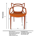 Ver imagem 4 de Cadeira Allegra Top Chairs Terracota - Kit com 4