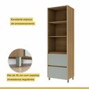 Ver imagem 5 de Paneleiro 2 Portas 2 Gavetas 70cm 100% Mdf Rainha Nature/verde