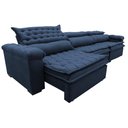 Ver imagem 7 de Sofá Retrátil e Reclinável 3.52m Molas Ensacadas Cama inBox Botonê Espuma Viscoelástico Azul