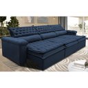 Ver imagem 1 de Sofá Retrátil e Reclinável 3.52m Molas Ensacadas Cama inBox Botonê Espuma Viscoelástico Azul