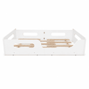 Ver imagem 4 de Cama Montessori Solteiro Infantil 100% MDF com Colchão 10cm e Grade Proteção - Branco
