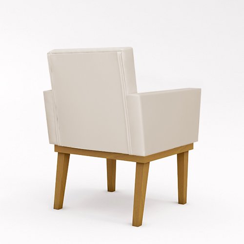 Kit 06 Cadeiras Decorativa Reforçada Oferta Balaqui Courino Cor:Bege - 4