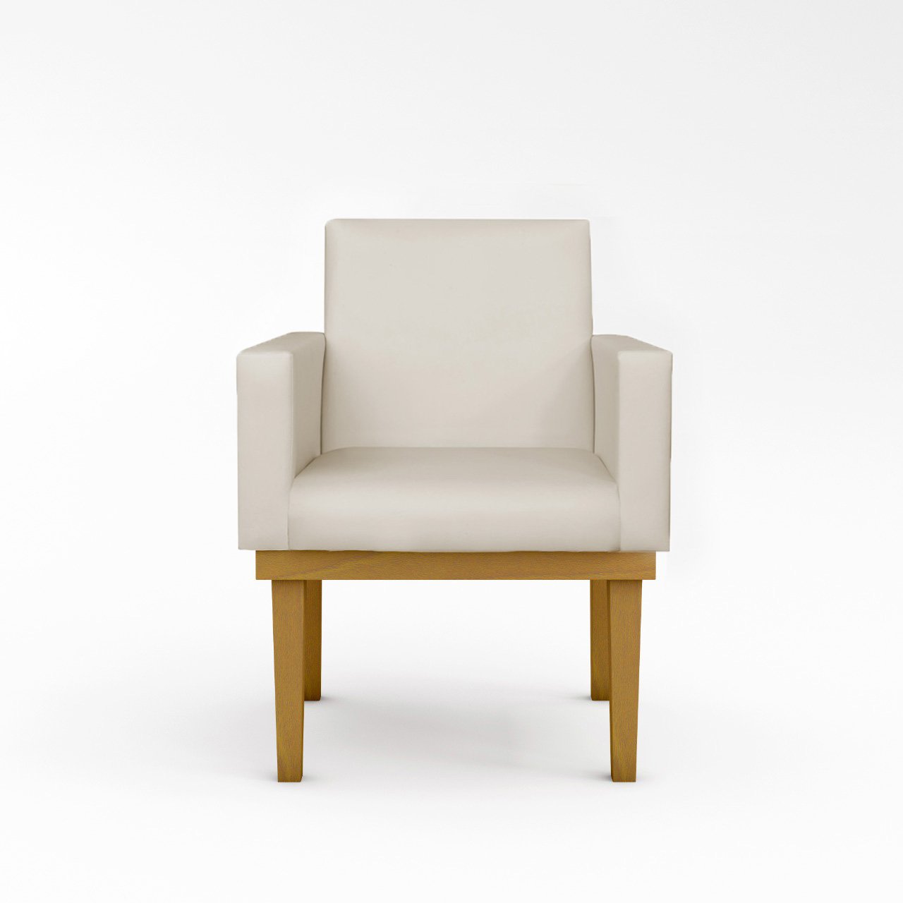 Kit 06 Cadeiras Decorativa Reforçada Oferta Balaqui Courino Cor:Bege - 3