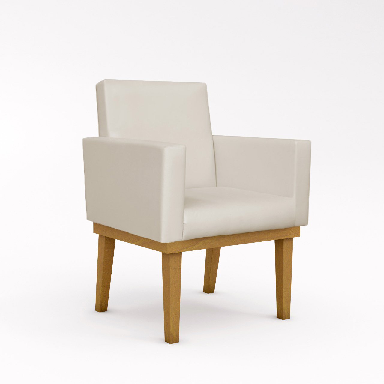 Kit 06 Cadeiras Decorativa Reforçada Oferta Balaqui Courino Cor:Bege - 2