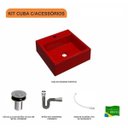 Ver imagem 3 de Kit Cuba Q355 Válvula Click 1 Polegada B Sifão Cromado Flexível Compace