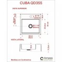 Ver imagem 7 de Kit Cuba Q355 Válvula Click 1 Polegada B Sifão Cromado Flexível Compace