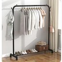 Ver imagem 2 de Cabideiro Arara Roupas Gigante Armario 143cm Ate 30kg Sapateira Organizador Loja Quarto Rodinhas