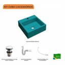 Ver imagem 3 de Kit Cuba Q355 Válvula Click 1 Polegada G Sifão Pvc Flexível Compace