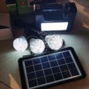 Ver imagem 3 de Kit Lanterna Placa Solar Carregador Portatil Energia Emergência Painel Lampadas Acampamento Camping