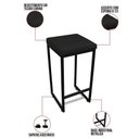 Ver imagem 7 de Banqueta Alta para Cozinha Industrial Kit 3 Nick Preto e Sintético preto D03 - D'Rossi
