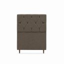Ver imagem 3 de Cabeceira para Cama Solteiro Estofada ,088 ,Mts Zoe Vilajo: Suede Marrom