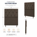 Ver imagem 7 de Cabeceira para Cama Solteiro Estofada ,088 ,Mts Zoe Vilajo: Suede Marrom