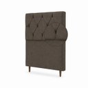 Ver imagem 5 de Cabeceira para Cama Solteiro Estofada ,088 ,Mts Zoe Vilajo: Suede Marrom