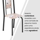 Ver imagem 4 de Cadeiras para Sala de Jantar 4 Unidades Lara Preto/Botanic Bege