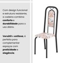 Ver imagem 5 de Cadeiras para Sala de Jantar 4 Unidades Lara Preto/Botanic Bege