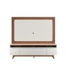 Rack Flynt com Painel Oslo para Tv até 75” 3 Portas 219 Cm - Canella C/ Off White Fosco - 1