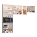 Ver imagem 4 de Cozinha Compacta Itajúba Suspensa 9 Portas com Vidro Branco - Panorama Móveis