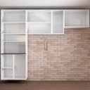 Ver imagem 6 de Cozinha Compacta Itajúba Suspensa 9 Portas com Vidro Branco - Panorama Móveis