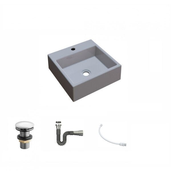 Kit Cuba Q355 Válvula Click 1 Polegada G Sifão Cromado Flexível Compace - 2
