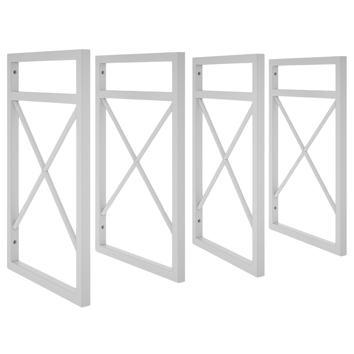 4 Suporte Nicho Prateleira Industrial Parede 37x20cm Branco