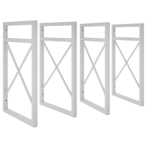 4 Suporte Nicho Prateleira Industrial Parede 37x20cm Branco