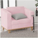 Ver imagem 6 de Poltrona Decorativa Europa Suede Rosa Bebê