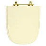 Assento Sanitário Ibiza Bone (bege) Para Vaso Incepa Com Ferragem Dourada - 1